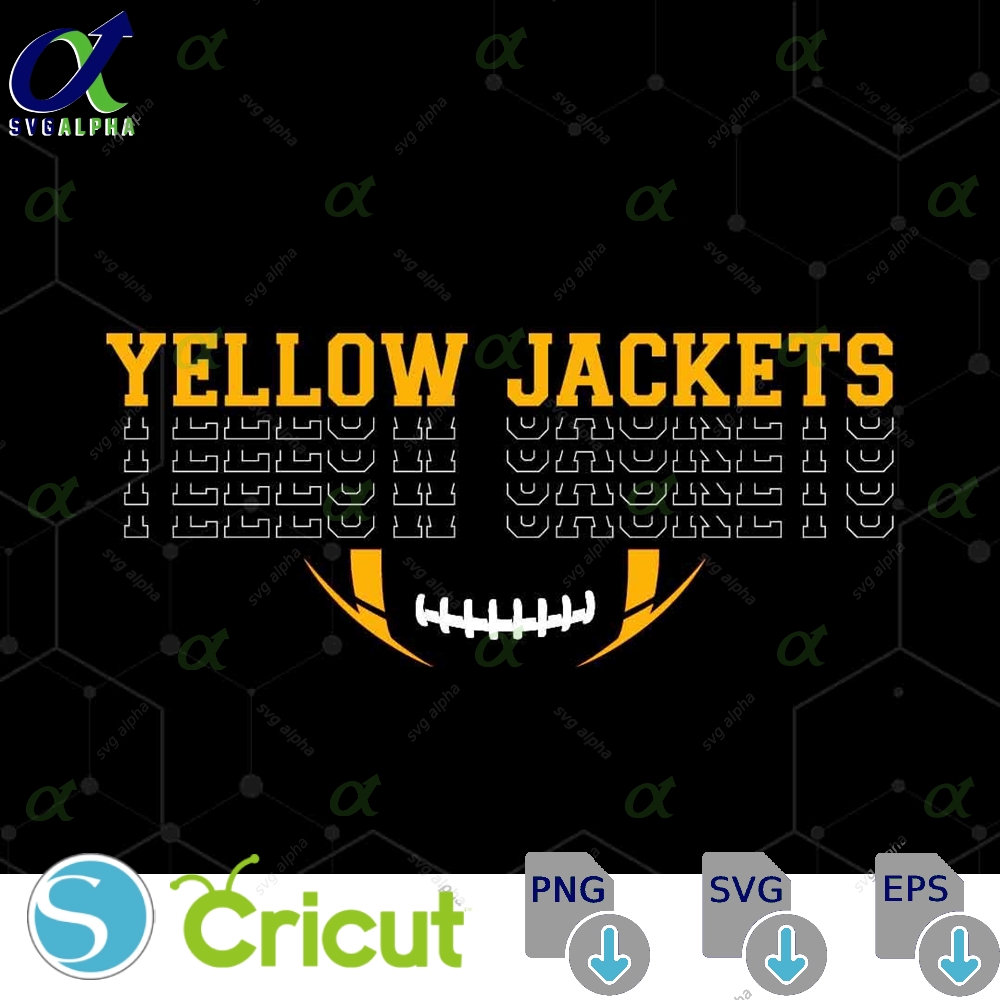 Yellow Jackets Mascot Svg Png Yellow Jackets Football Svg Varsity Yellow Jackets Shirt School Spirit Mascot Football Cheer Football Mom